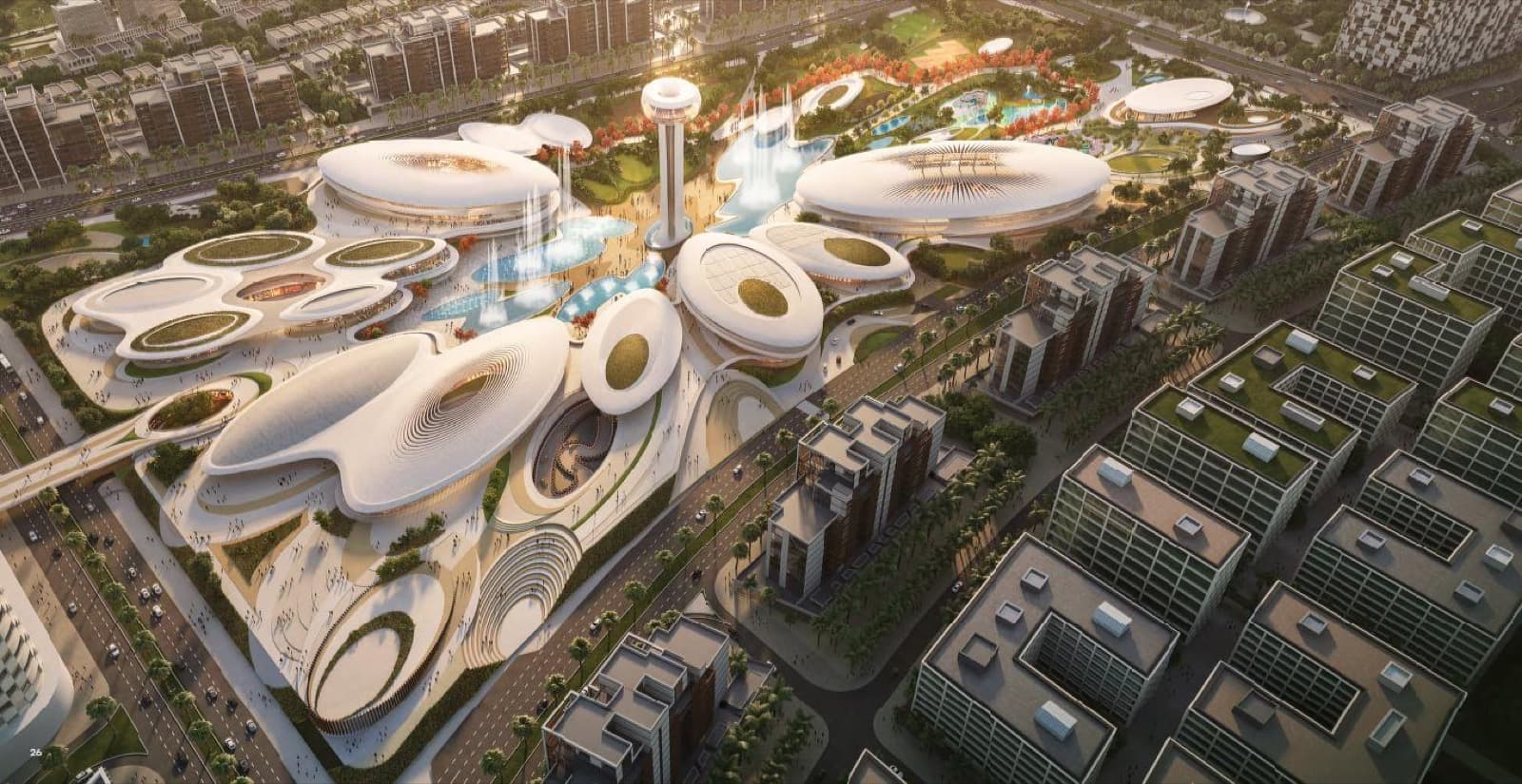 Aljada Arada Sharjah Madar park aerial